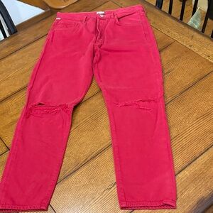 Citizens Of Humanity  Red Distressed Jeans